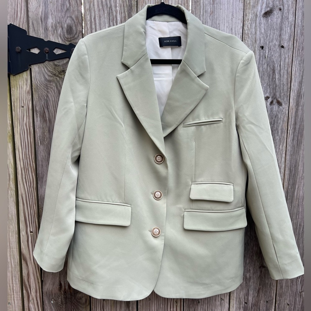 ASM ANNA Seafoam Green Blazer Jacket Women’s XS